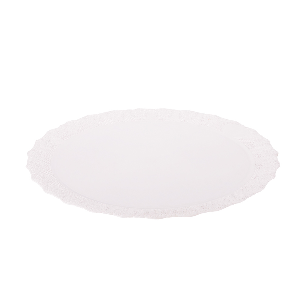 BANDEJA BLONDA PLASTICA REDONDA .39CM *UNID