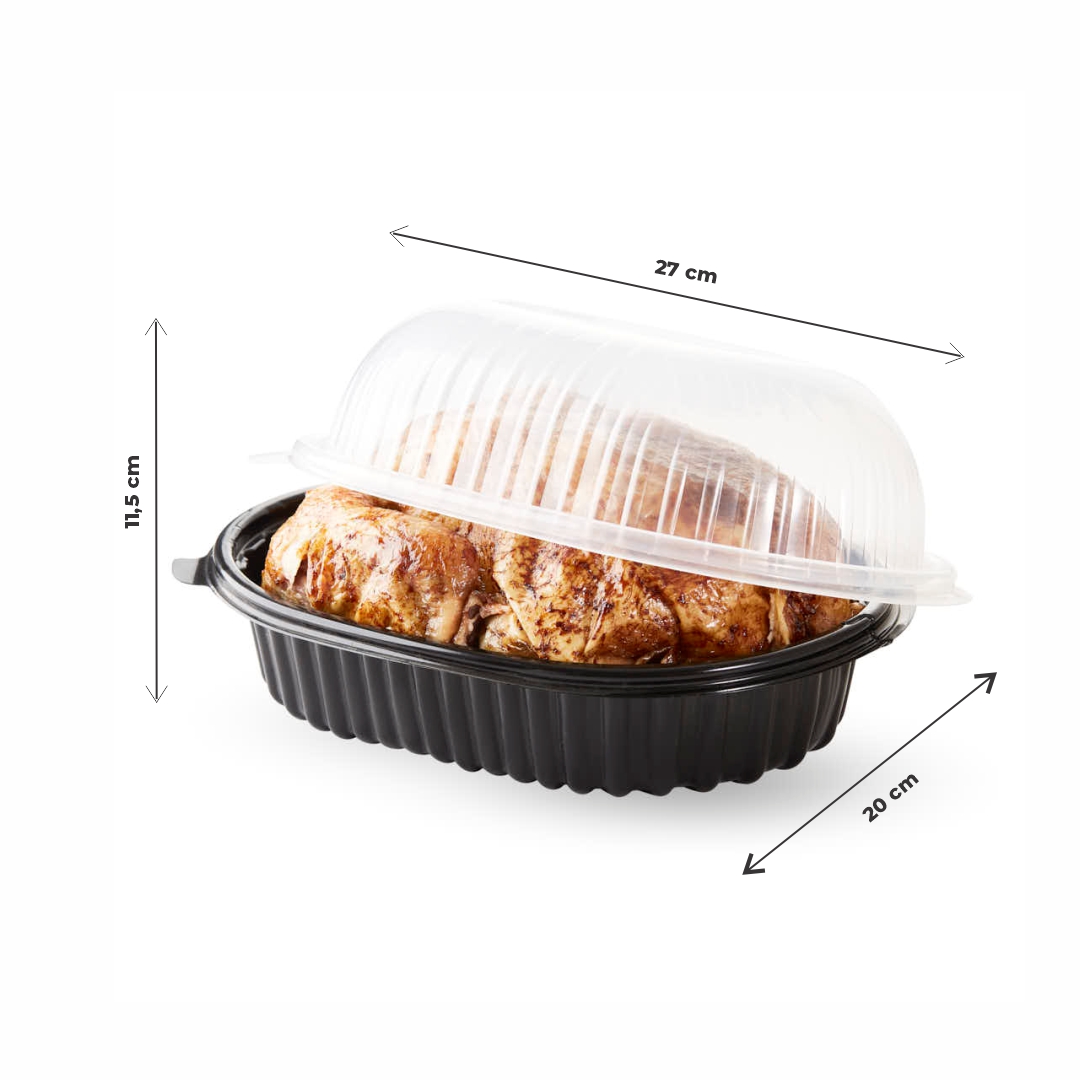 BANDEJA POLLERA BASE MICRO + TAPA PP BANDEX (106158BYTP) *50UNID