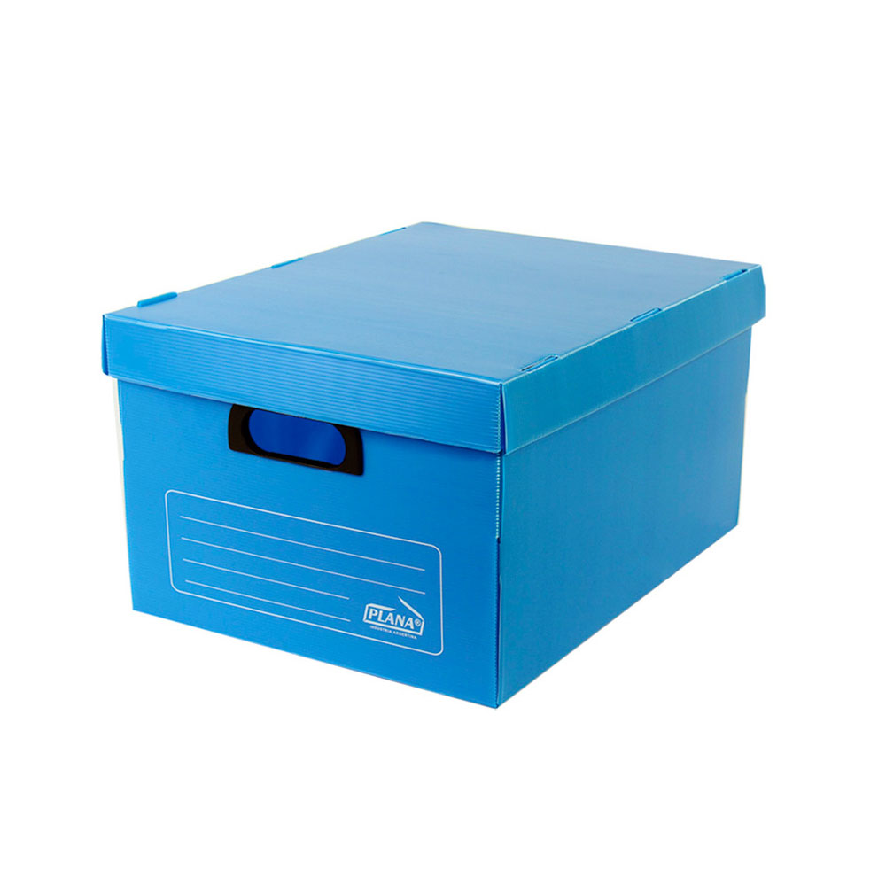 CAJA ARCHIVO PLASTICA GRANDE CON TAPA 804 AZUL (35.5*45*25.5CM) *UNID