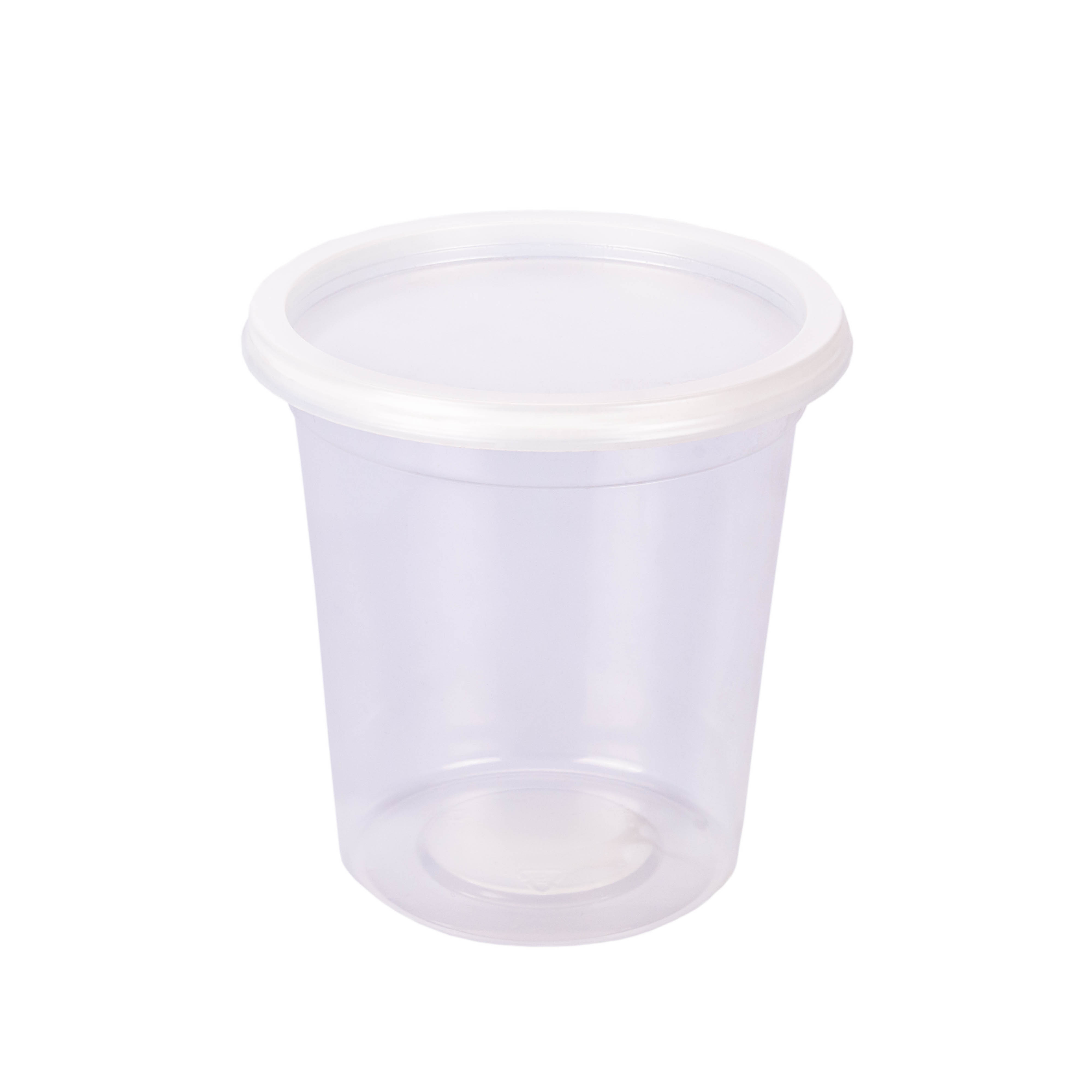 POTE PLASTIVAS.PS 1000CC CON TAPA TRASLUCIDA *50UNID