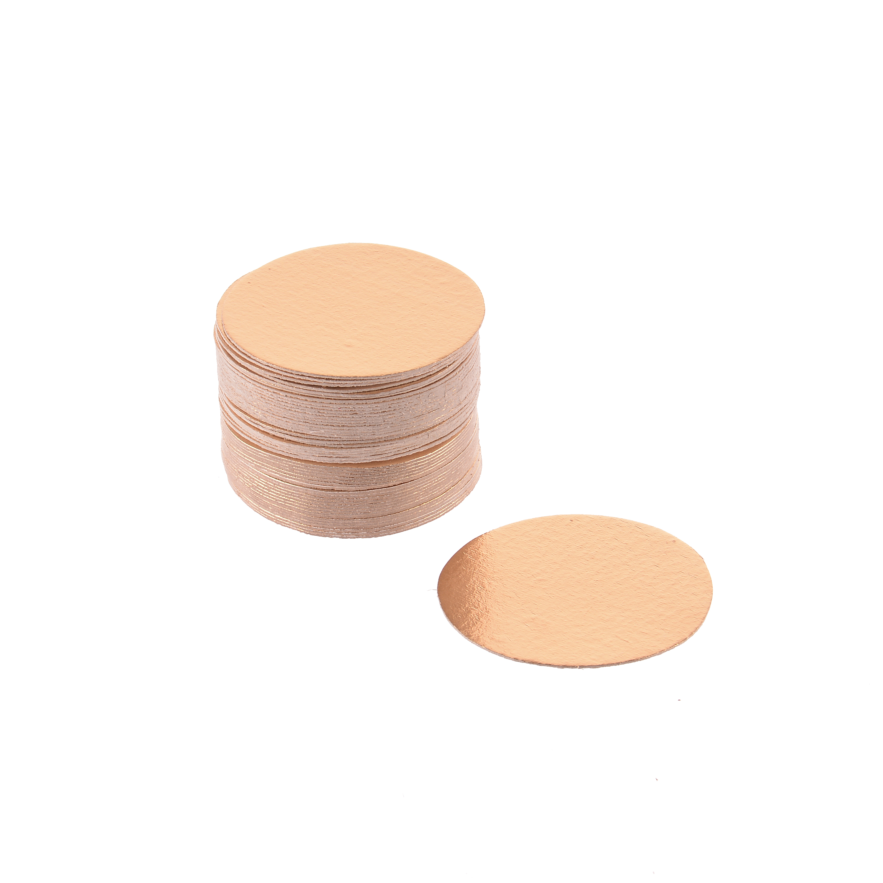 DISCOS DE CARTON DORADOS.10CM *10UNID