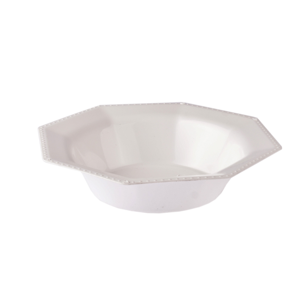 BOWL RIGIDO OCTOGONAL KOVAL 15CM BLANCO *10UNID