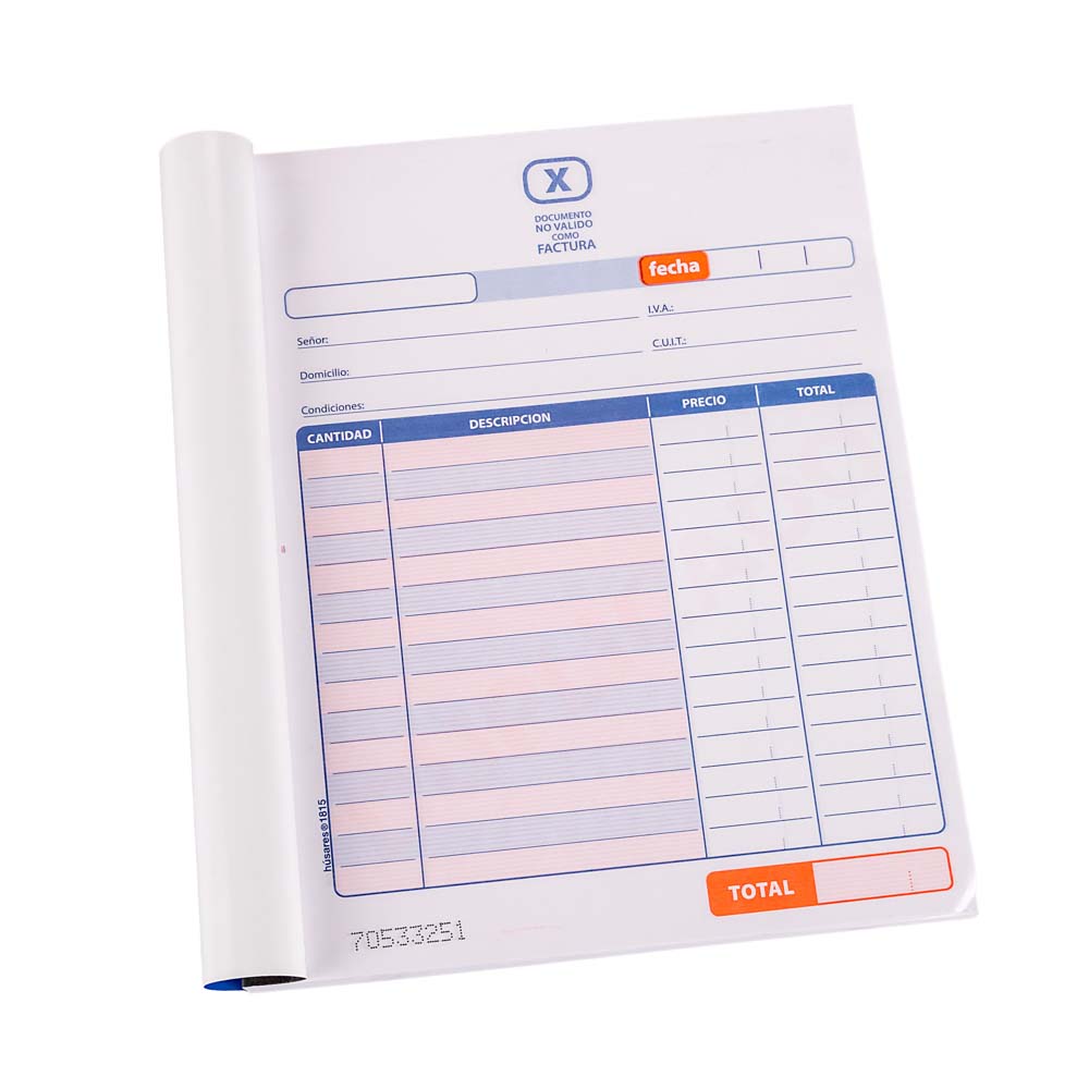 TALONARIO HUSARES MULTIUSO 15*18CM DUPLICADO (1815) *50 JUEGOS