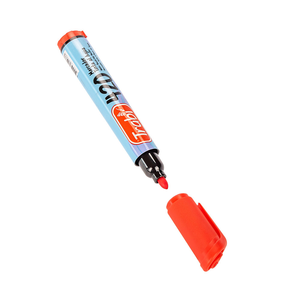 MARCADOR AL AGUA TRABI 420 ROJO PUNTA REDONDA *UNID