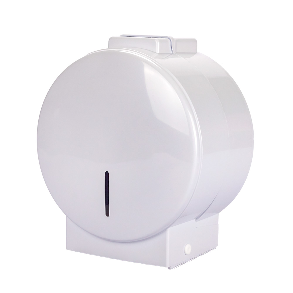 DISPENSER PAPEL HIGIENICO JUMBO (350MTS) PLASTICO TAPA BLANCA *UNID