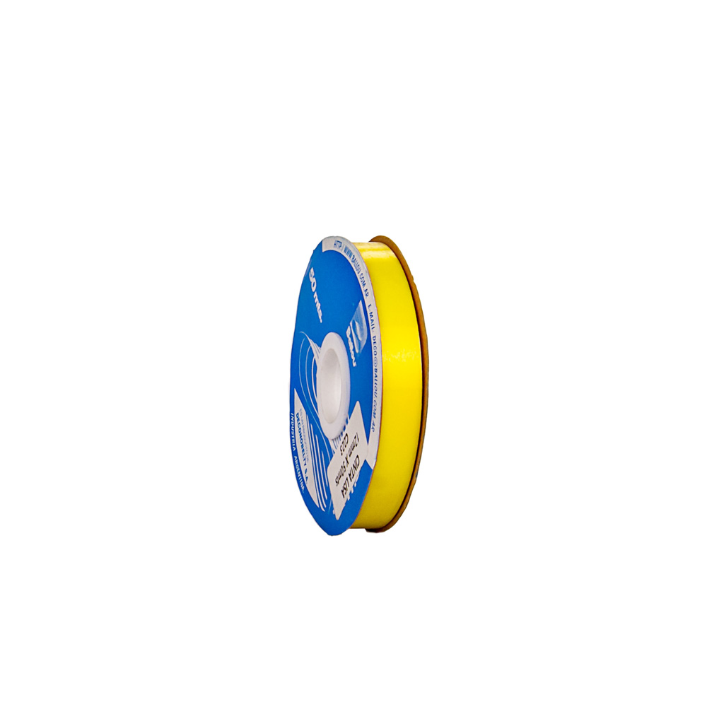 CINTA MOÑOS LISA 12MM ROLLO AMARILLA *50MTS