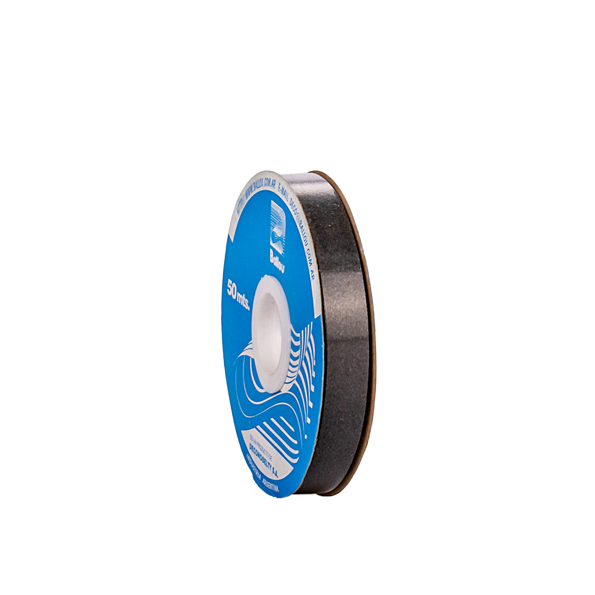 CINTA MOÑOS LISA 12MM ROLLO NEGRO *50MTS