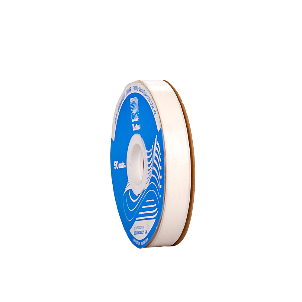CINTA MOÑOS LISA 12MM ROLLO BLANCO *50MTS