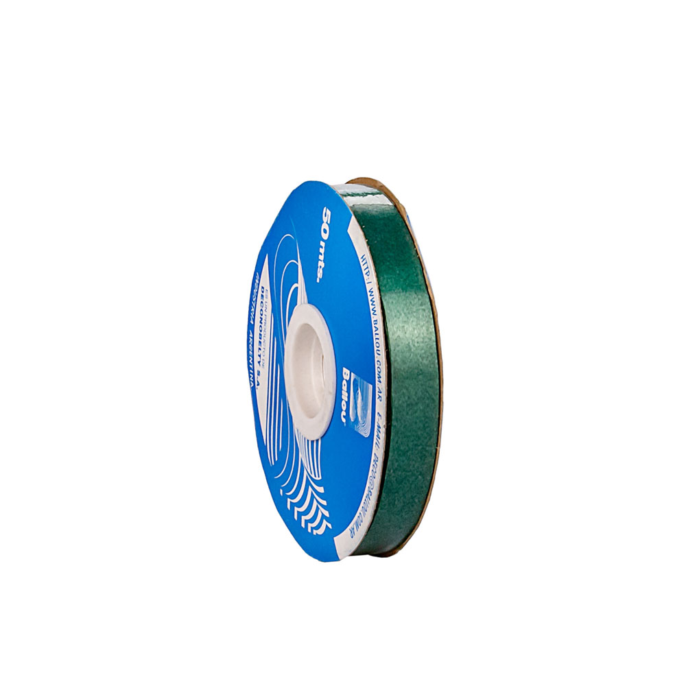 CINTA MOÑOS LISA 12MM ROLLO VERDE PINO *50MTS