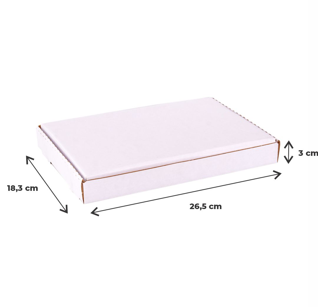 CAJA RAVIOLES CARTON MICRO BLANCO/MARRON (18.3*26.5*3CM) ) *100UNID