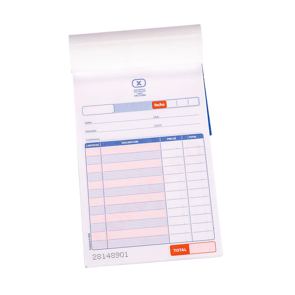 TALONARIO HUSARES MULTIUSO 09*14CM DUPLICADO (1929) *50 JUEGOS