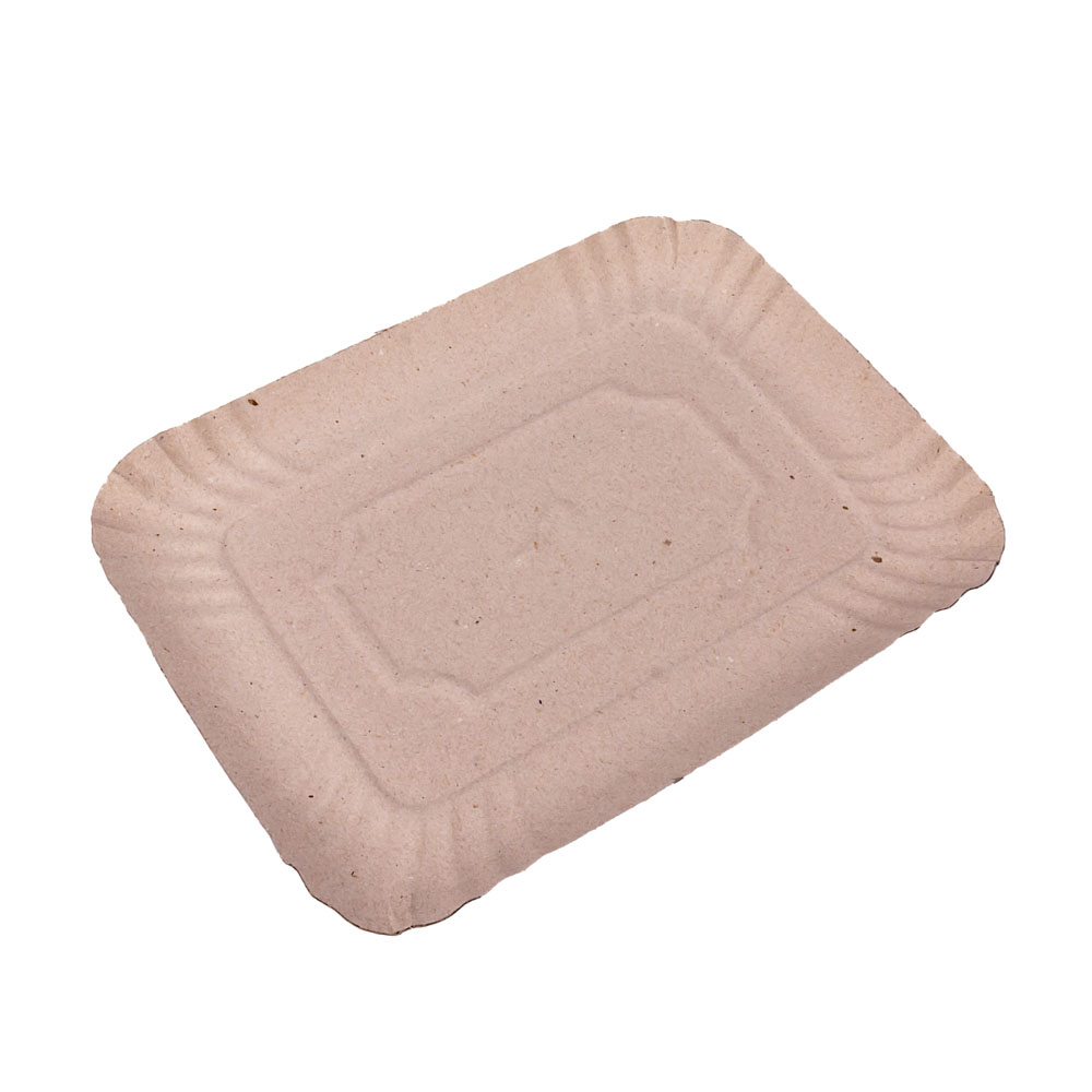 BANDEJA CARTON RECTANGULAR GRIS Nº7 (26*33CM) *100UNID