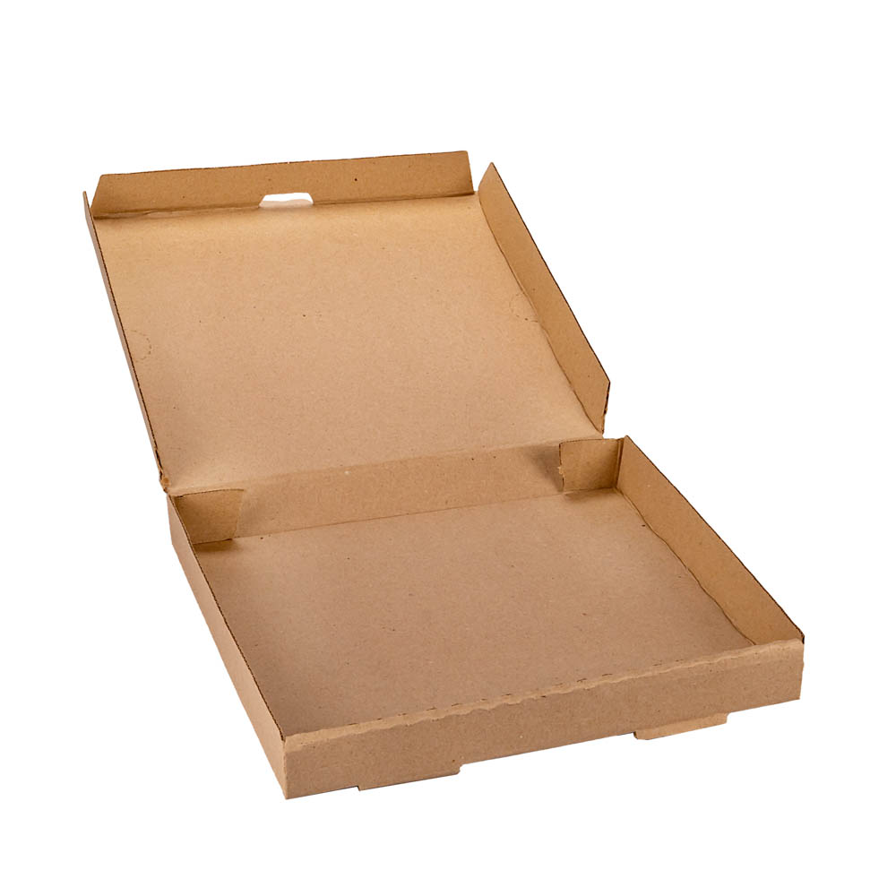 CAJA PIZZA MICRO MARRON/MARRON CHICA (27.5*27.5*3.5CM) *100UNID