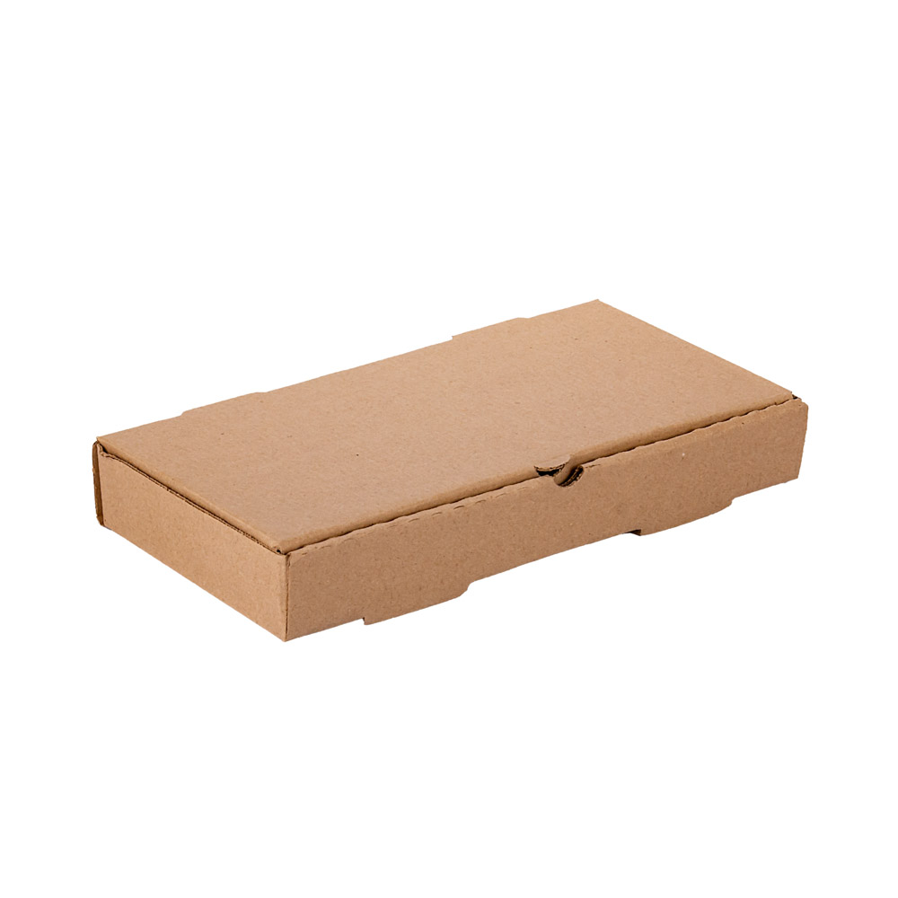 CAJA PIZZA MICRO MARRON/MARRON 1/2 PIZZA (15.5*31.5*4.5CM) *100UNID
