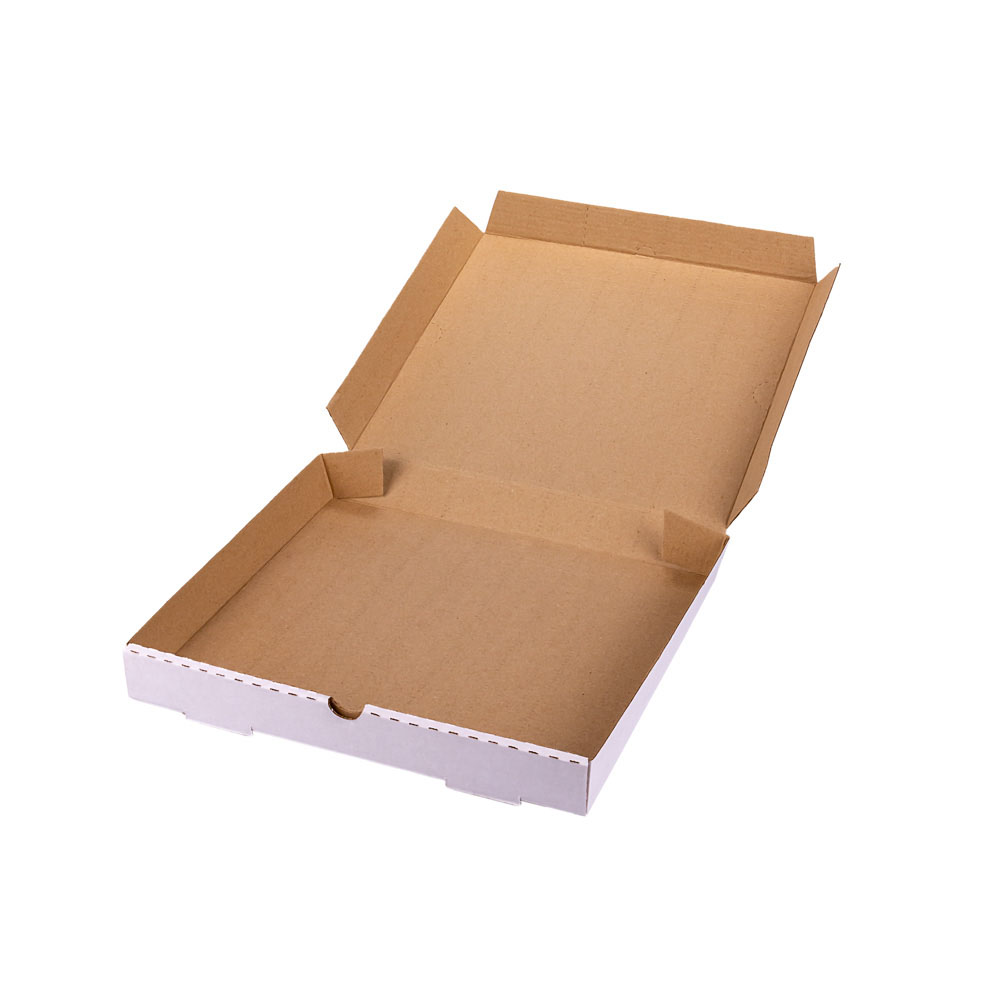 CAJA PIZZA MICRO BLANCO/MARRON GRANDE (32.5*32.5*3.7CM) *100UNID