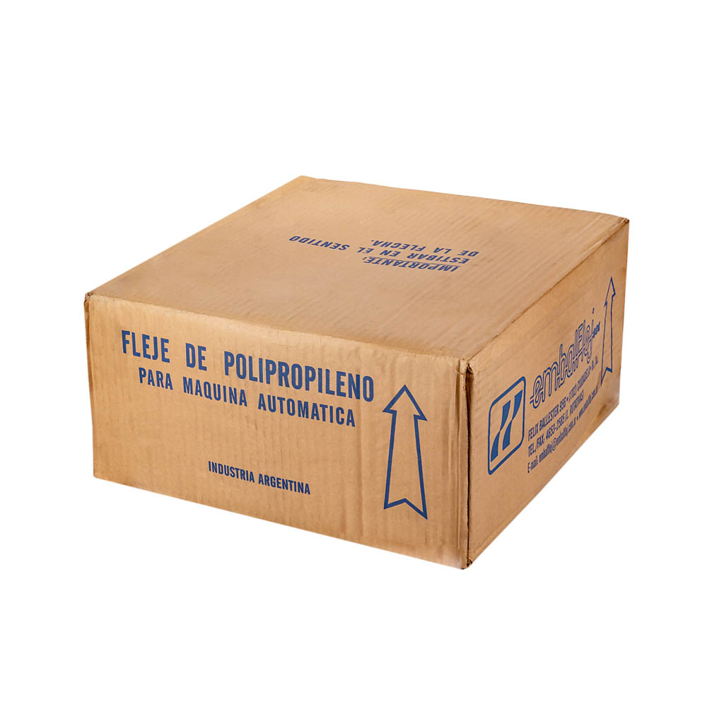 FLEJE PLASTICO BLANCO 9.5MM VIRGEN PARA MAQUINA SEMIAUTOMATICA *ROLLO 10KG