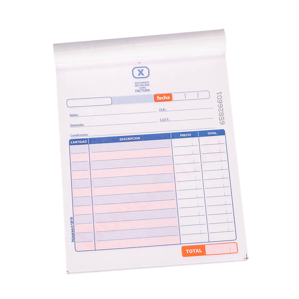 TALONARIO HUSARES MULTIUSO 11*15CM DUPLICADO (1819) *50 JUEGOS