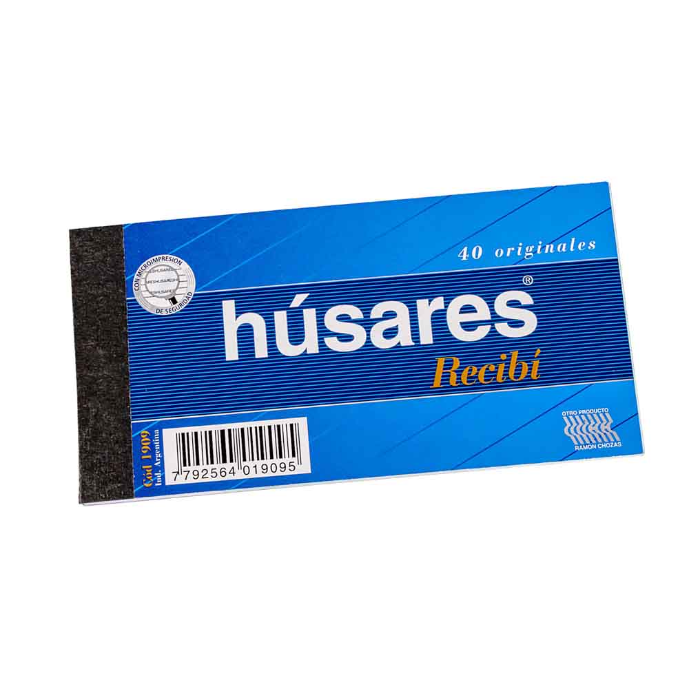 TALONARIO HUSARES RECIBO 15*7.5CM MIGNON ORIGINAL (1909) *40HJS