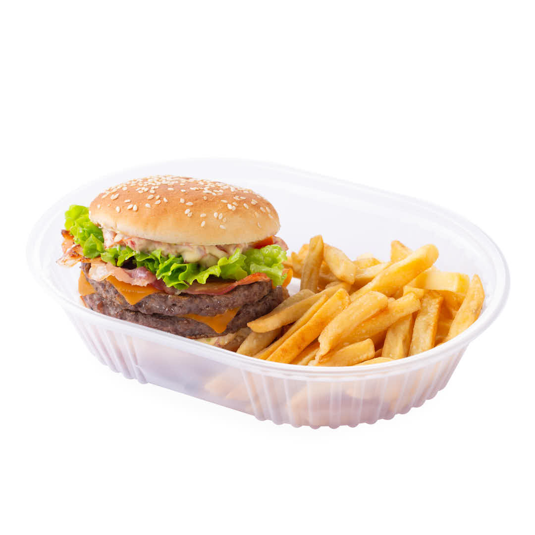 BANDEJA MICRO WORK PP BL Nº105 OVAL (16*23*4CM) *100UNID