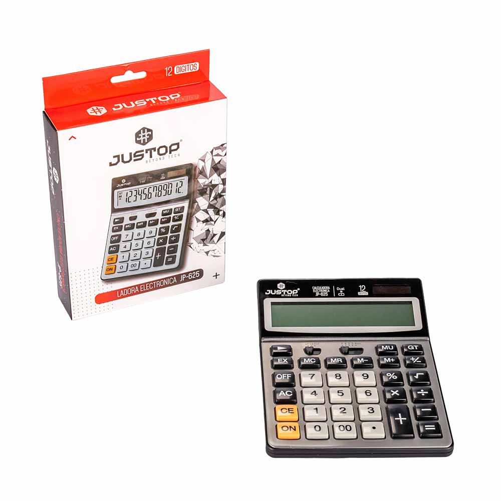 CALCULADORA JUSTOP ELECTRONICA (625) 12 DIGITOS (14.5*19CM) *UNID