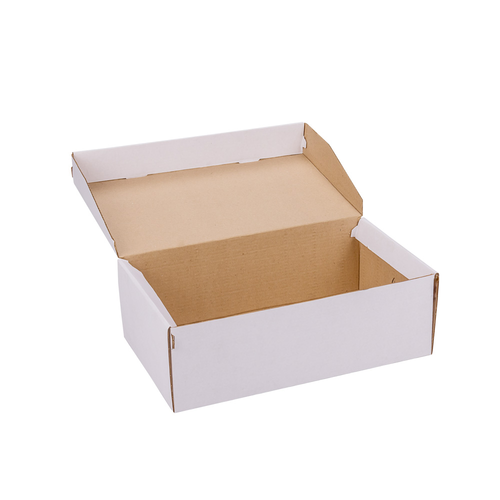 CAJA ZAPATILLAS CARTON BLANCO/MARRON (19*32.5*10.5CM) *UNID.