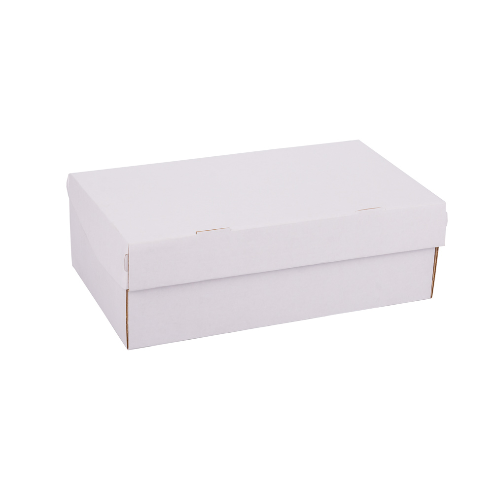 CAJA ZAPATILLAS CARTON BLANCO/MARRON (19*32.5*10.5CM) *UNID.