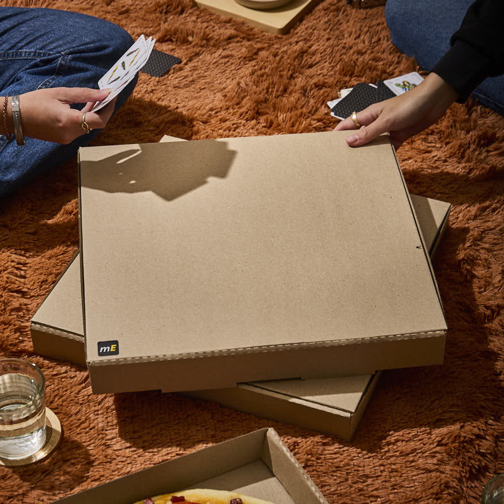 CAJA PIZZA MICRO MARRON/MARRON.EXTRA GRANDE (38*38*4.5CM) *100 UNID.