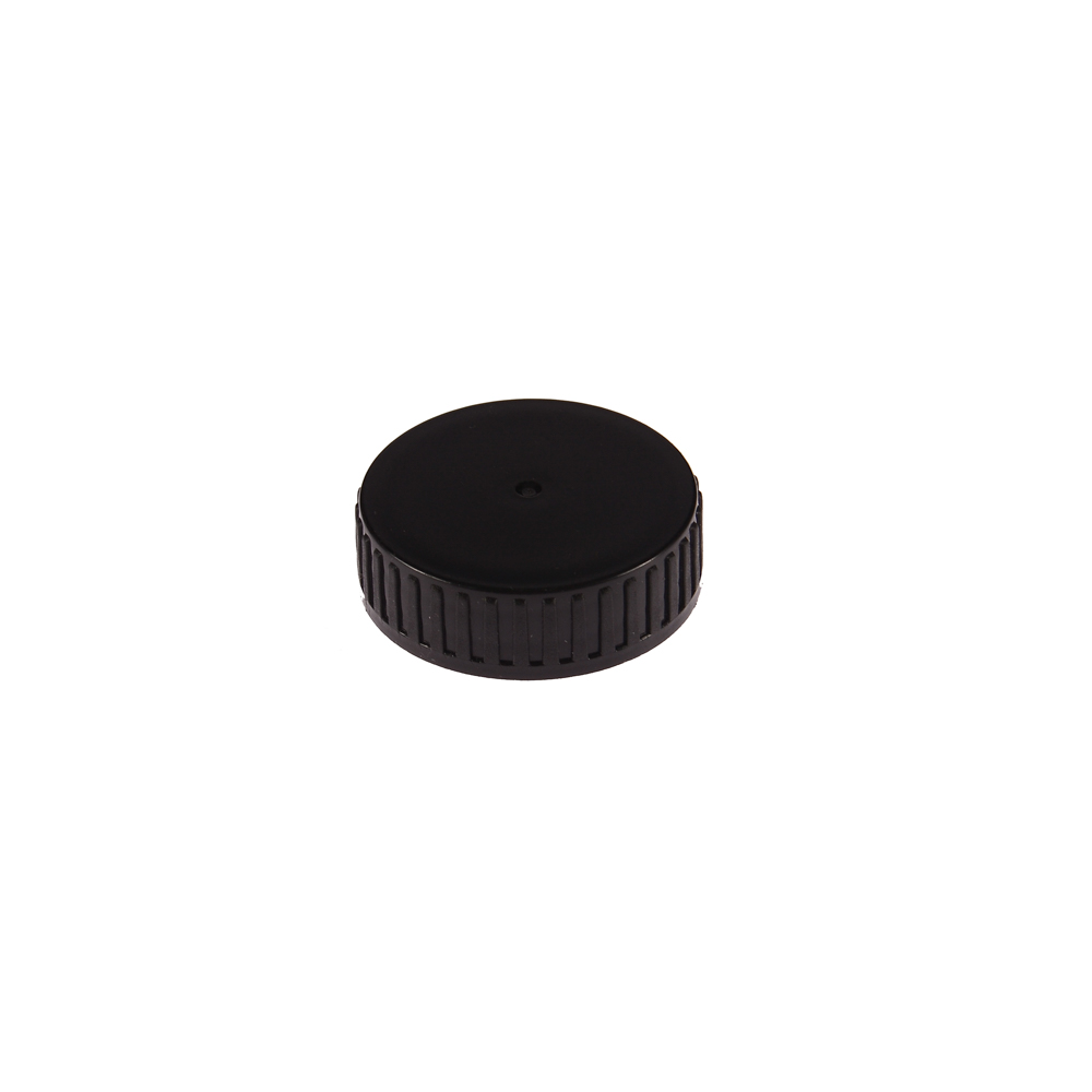 TAPA BOTELLON VIDRIO GROWLER 40MM NEGRA PLASTICO PACK *4UNID