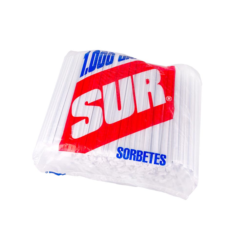 SORBETES GASTRONOMICOS PLASTICOS CON FUNDA DE PAPEL (5MM*21.5CM).BOLSA *1000UNID