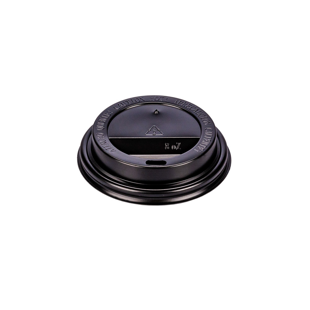 TAPA VASOS POLIPAPEL ENPOLEX 6/8OZ CON PICO NEGRA P/DOBLE Y SIMPLE PARED *100UNID