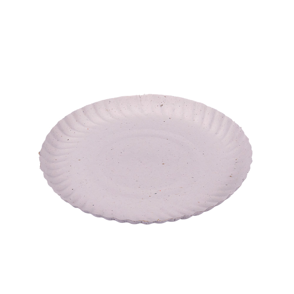 BANDEJA CARTON REDONDA BLANCA LINEA ROJA Nº12 (19CM) *100UNID