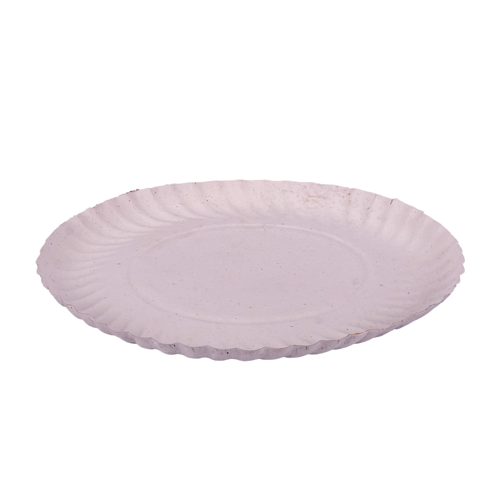 BANDEJA CARTON REDONDA BLANCA LINEA ROJA Nº13 (23CM) *100UNID