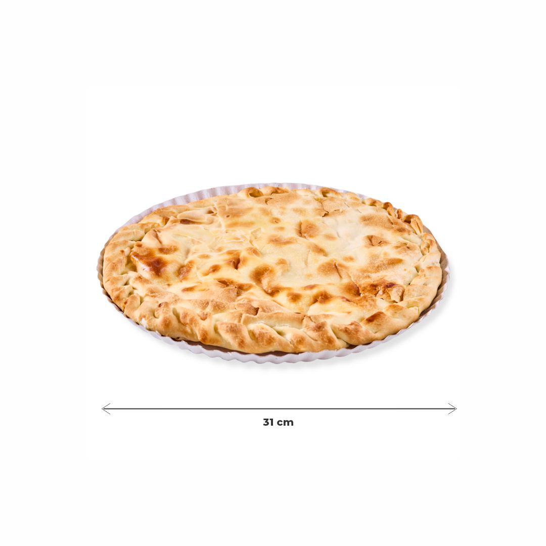 BANDEJA CARTON REDONDA BLANCA LINEA ROJA Nº15 (31CM) *100UNID