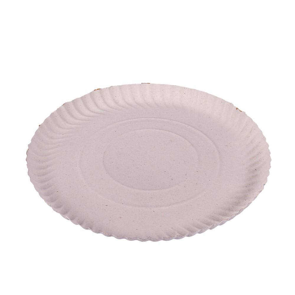 BANDEJA CARTON REDONDA BLANCA LINEA ROJA Nº15 (31CM) *100UNID