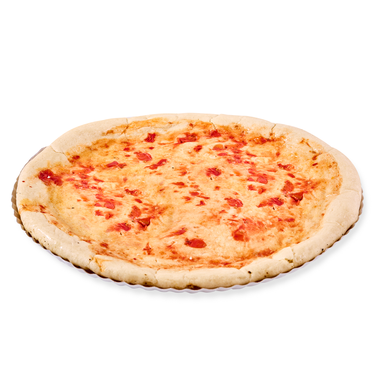 BANDEJA CARTON REDONDA BLANCA LINEA ROJA Nº16 (34CM) *100UNID