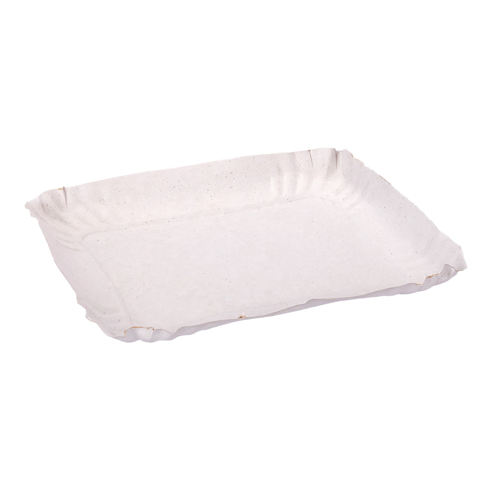 BANDEJA CARTON RECTANGULAR BLANCA Nº3 (17*21CM) *100UNID