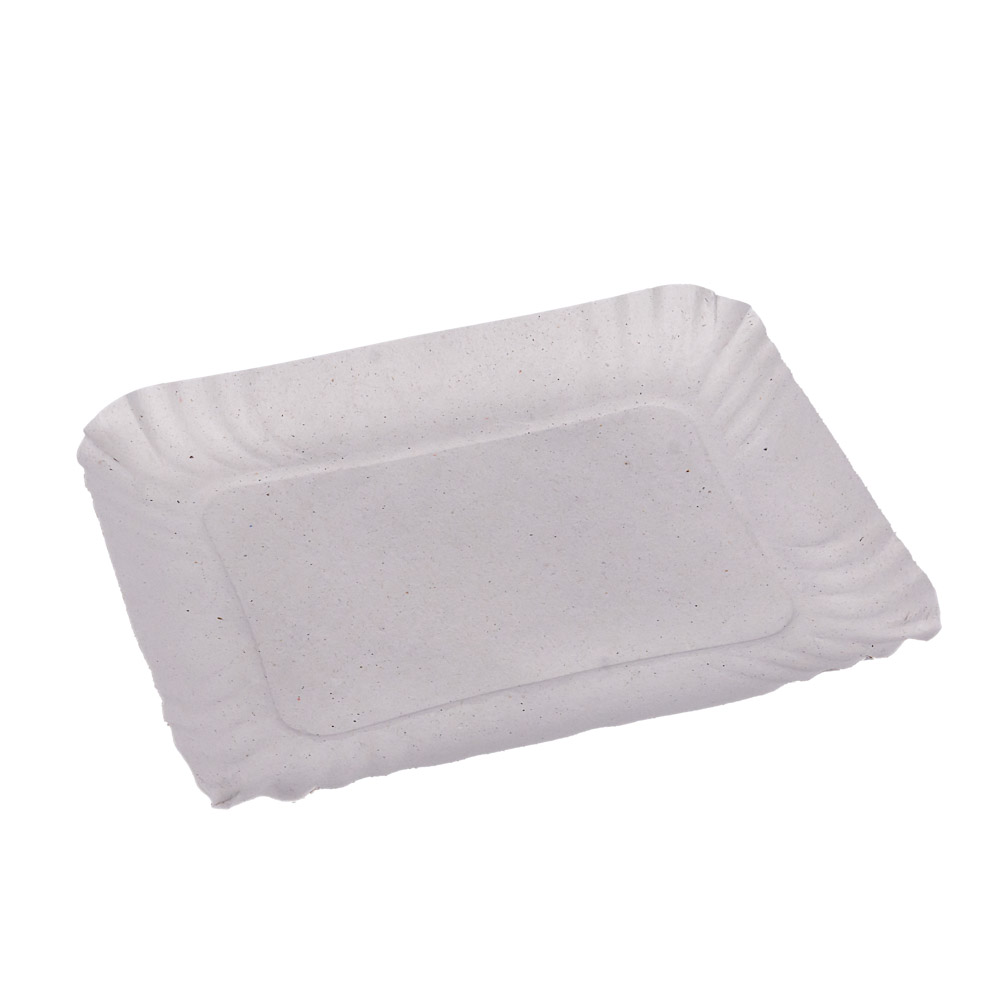 BANDEJA CARTON RECTANGULAR BLANCA Nº4 (20*24CM) *100UNID