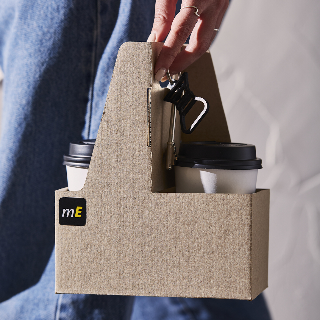 PORTAVASOS VALIJA CARTON MICRO PARA 2 VASOS CAFE *100UNID