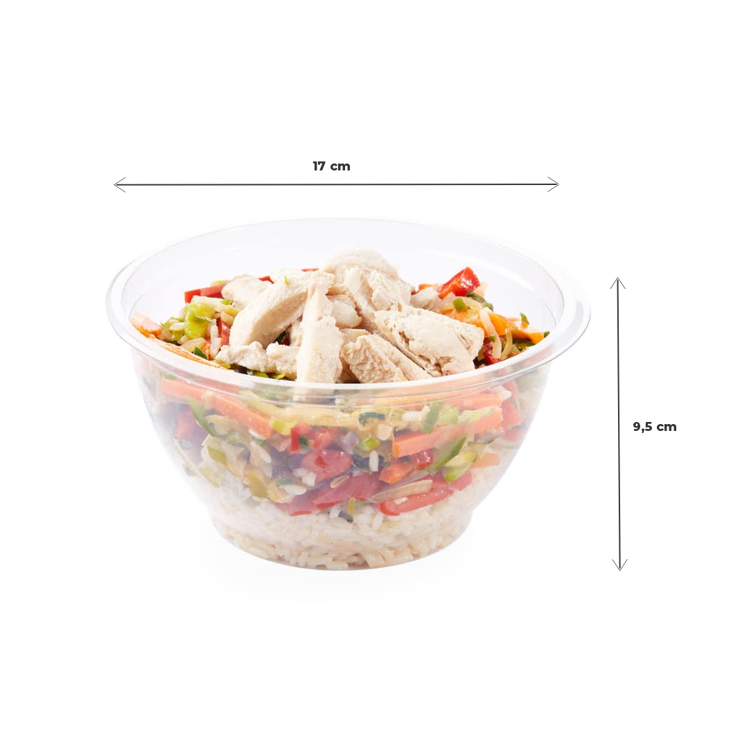 ENSALADERA REDONDA WORK PET (900CC) (17*9.5CM) *50UNID