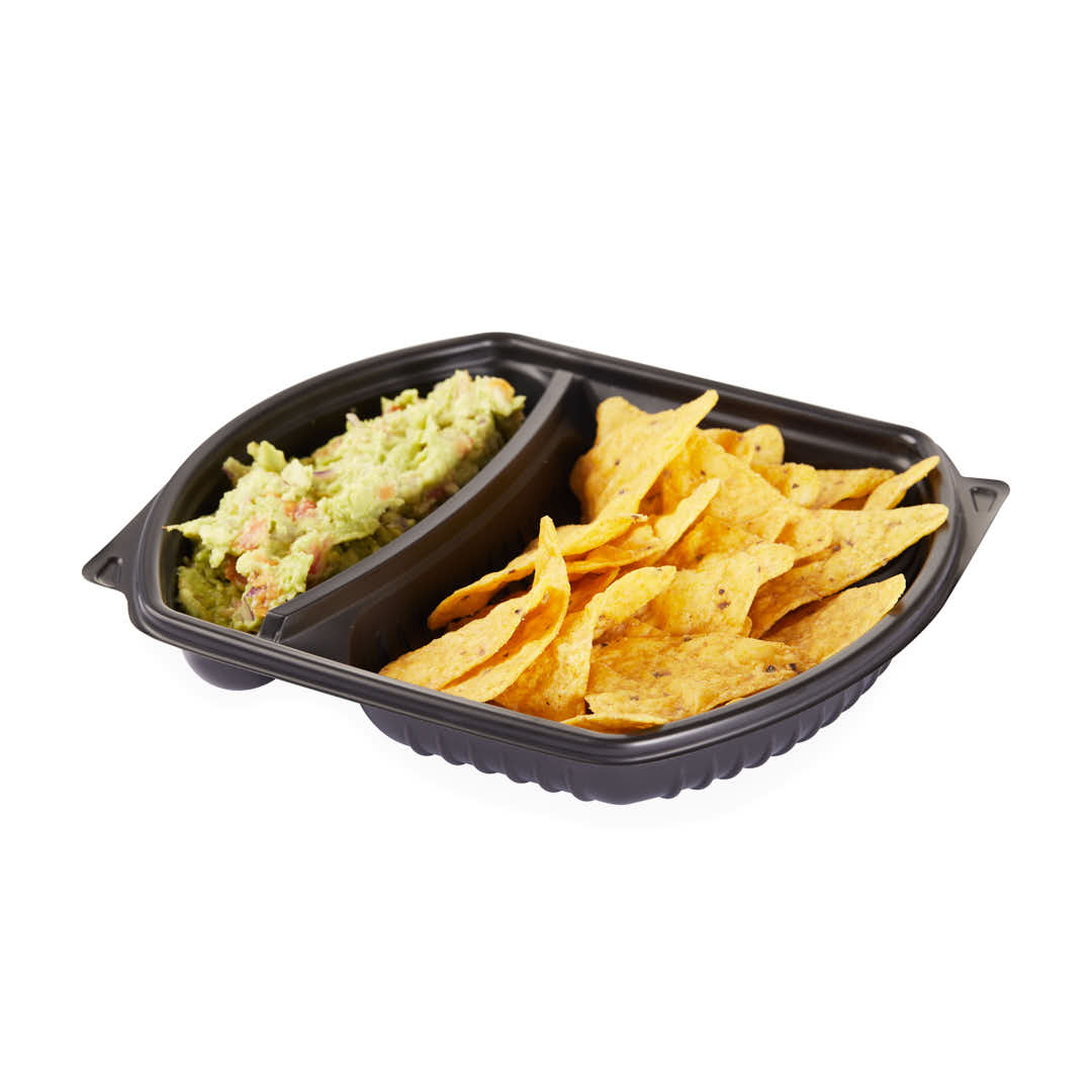 BANDEJA MICRO COTNYL NEGRA C/2 CAVIDADES (20*22*3CM) (CAT2 NE) *50UNID