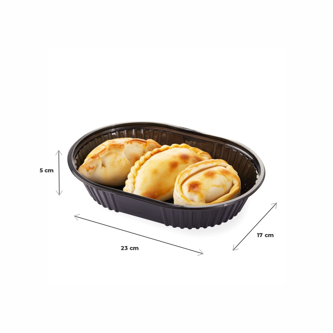 BANDEJA PET NEGRO COTNYL Nº105 OVAL (17*23*5CM)(TB105OV NE) *100UNID