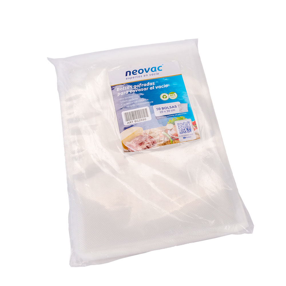 BOLSAS PARA VACIO NEOVAC GOFRADAS 20*30CM (BG2030) *50UNID