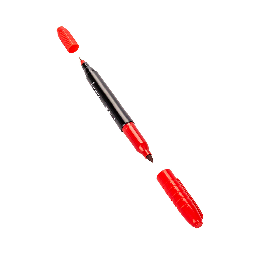 MARCADOR PUNTA DOBLE UTIL UNO SMALLER PERMANENTE (2 EN 1) ROJO *UNID