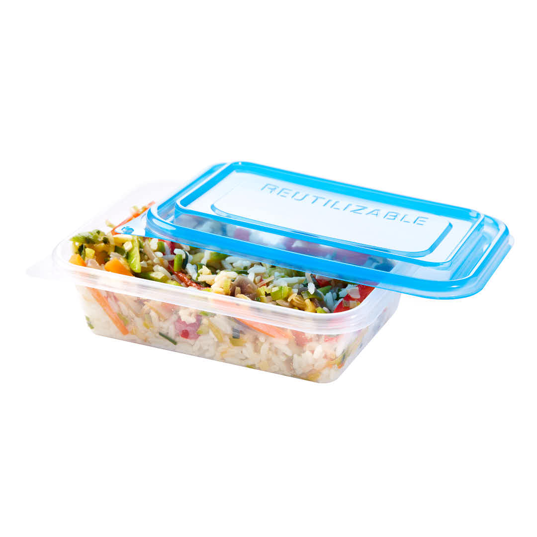 BANDEJA MICRO COTNYL.REUTILIZABLE Nº103 CON TAPA (13*18*5CM) *25UNID