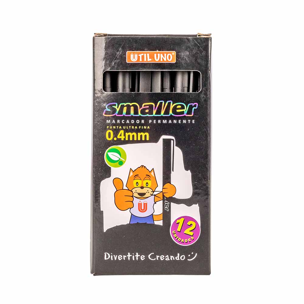 MARCADOR PERMANENTE UTIL UNO NEGRO SMALLER PUNTA ULTRAFINA *UNID