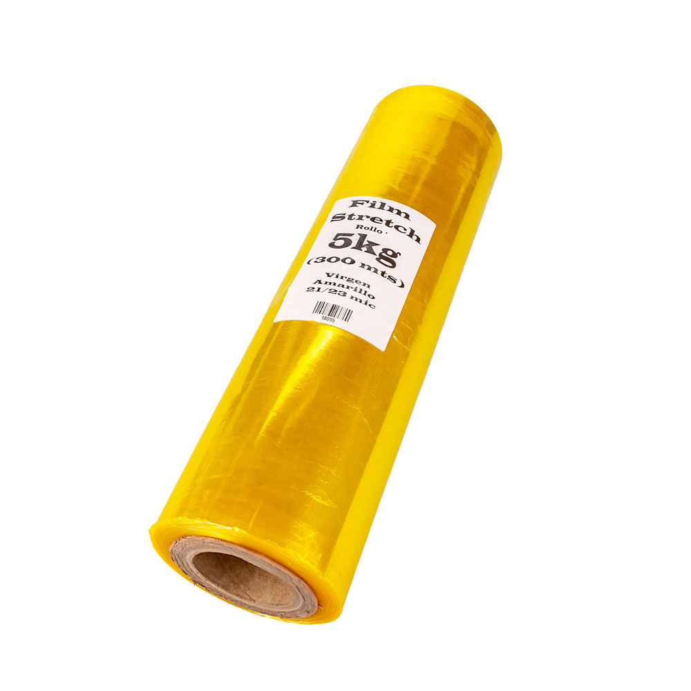 FILM STRETCH FERNANDEZ.COLOR AMARILLO S/MGO (50CM - 4KG - CONO FINO) ROLLO *400MTS