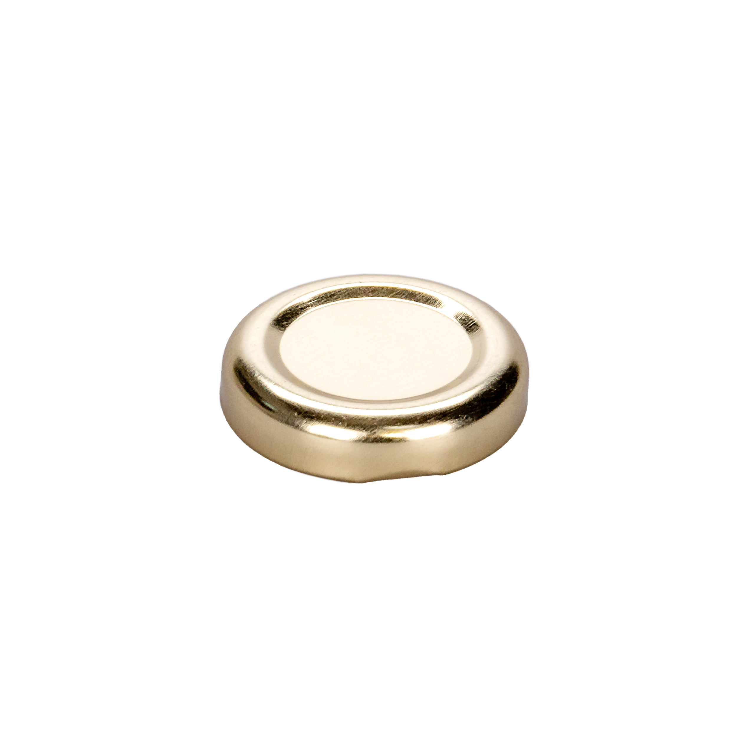 TAPA BOTELLA VIDRIO JUGO 38MM AXIAL DORADA (METAL) PACK *20UNID