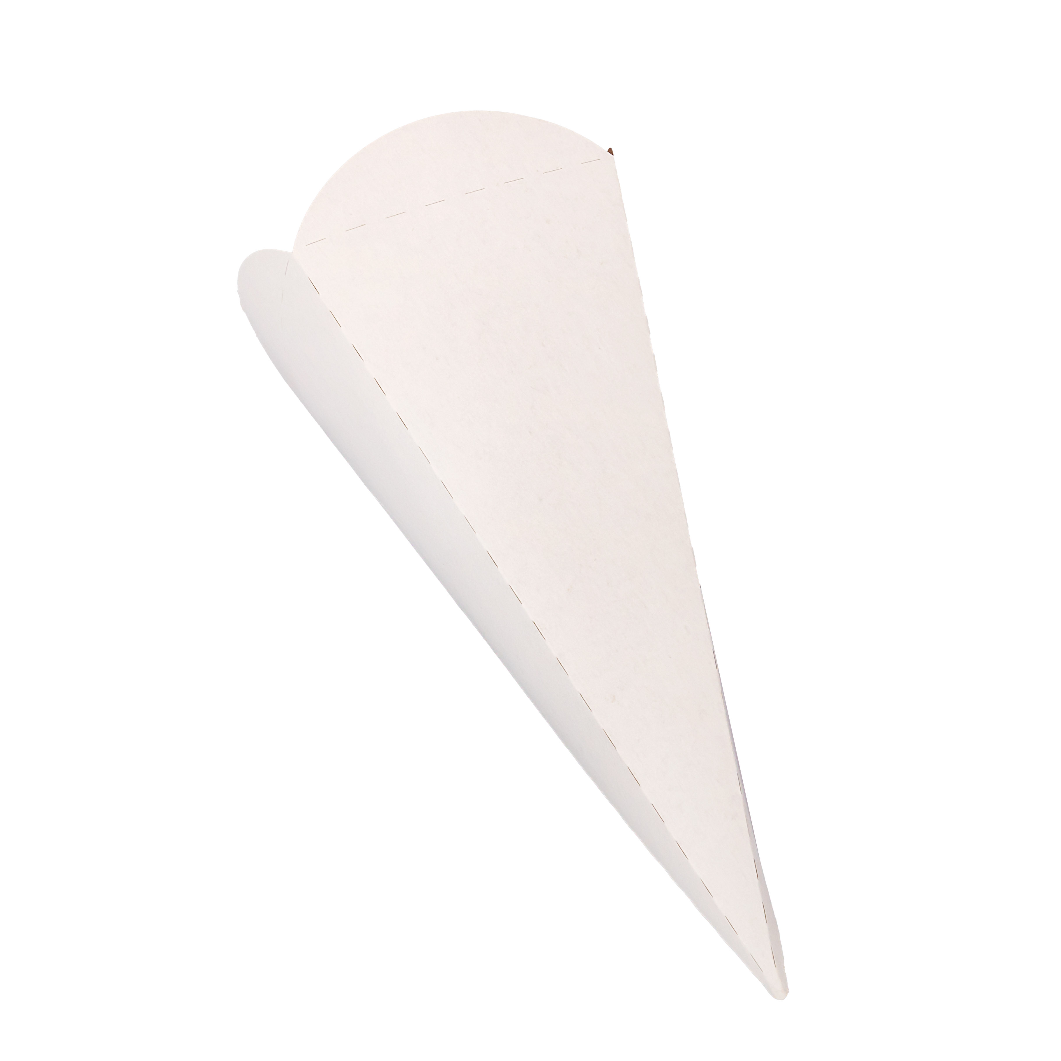 CONO PAPAS FRITAS CARTULINA BLANCA GRANDE BIOHZ (21.5*8.5CM) *800UNID