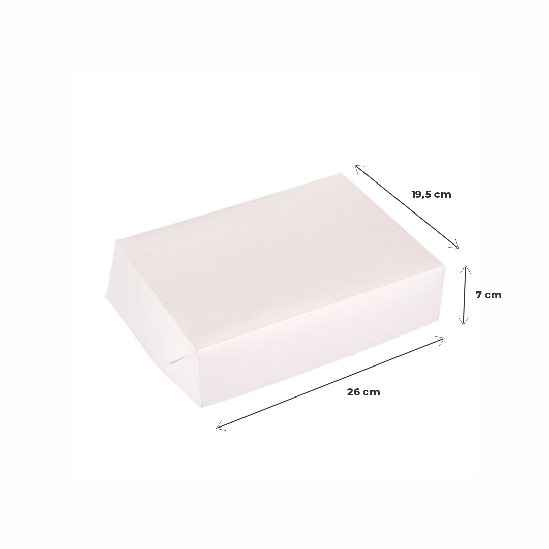 CAJA CARTULINA BLANCA 1 DOC FACTURAS A (26X19.5X7CM) mE *50UNID