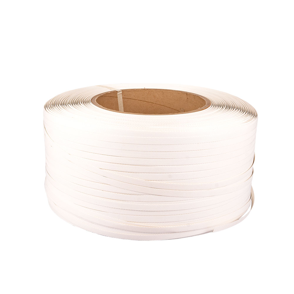 FLEJE PLASTICO BLANCO.12MM VIRGEN PARA MAQUINA SEMIAUTOMATICA *ROLLO 10KG